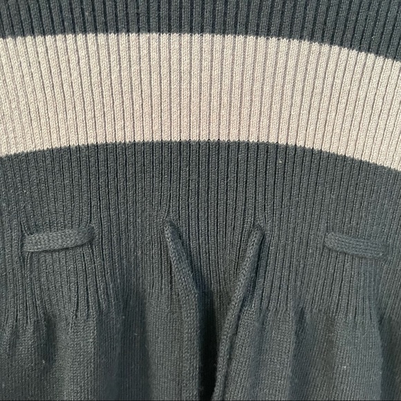 Apostrophe Sweater Striped Dress Draw String Waist Small - Picture 2 of 3